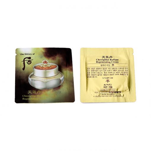 Set 10 gói Sample Kem dưỡng tái sinh da Whoo Cheongidan Radiant Regenerating Cream