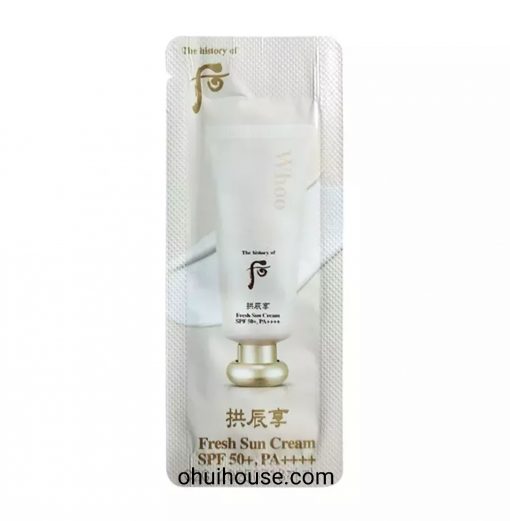 Gói Kem chống nắng Whoo Gongjinhyang Fresh Sun Cream SPF50+/PA++++ 