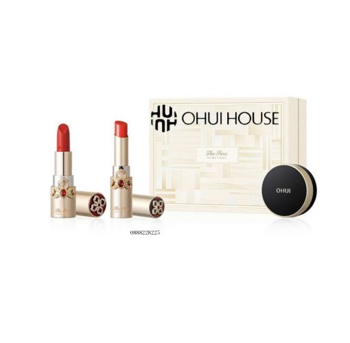 Bộ trang điểm son lì, son dưỡng siêu mịn  OHUI The First Geniture Liptick, Lip Balm Duo Holiday Edition Special Set